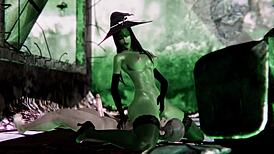 i cum inside witch gruntilda on halloween night in this 3d porn scene