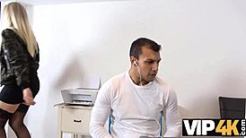 czech blonde teaches boyfriend out of porn habit