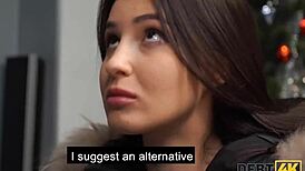 Latina Debt Collector Fucks Outdoors For Cash