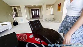 i watch busty babe wank cock with fake tits