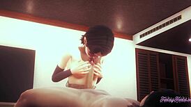 Uncensored Naruto hentai with sarada in cosplay pov scene