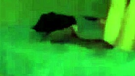 That redhead slut in stockings and uniform is bent over getting fucked doggy style.