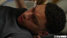 Fit Yoga Milf Barbie Rides College Stud's Hard Cock