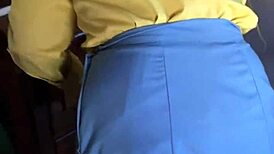 Ebony Teen 18+ Gets Nasty Creampie Under Study Room Table