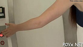 excited hottie organizing hard fucking for herself with ease, naked bent over pov doggystyle hardcore sucking slut