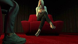 Psychologist Britt Gets Throat Destroyed in 3D Animation