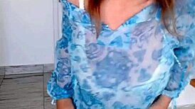 Mariaold Milf Performs Striptease and Shower Routine With Bouncing Boobs in POV