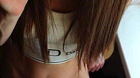 Cute girl takes hard ass pounding on kitchen table