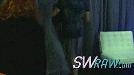 Petite Ginger Babe Craves Oral at Wild Swinger Orgy