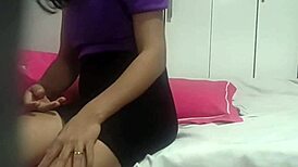 mini skirt babe starts sucking eagerly and gets completely soaked by the end. her wet brunette charm shines through.