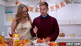 A young man gets laid with his stepmother and grandmother