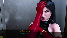 monica gets rough anal creampie in toilet threesome