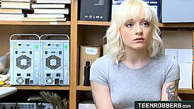 Wow, slutty young thief Naomi Nash on a creepy officer’s lap in the office! 😱