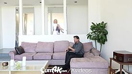 Sweet petite blonde Allie Nicole gets multiple creampies