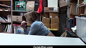 teen troublemaker gets fucked by mall officer for punishment