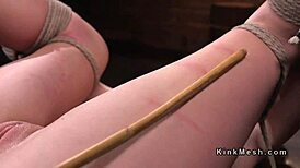 Tied Up Brunette Screwed Hard with Dildo in Wild Bondage Session