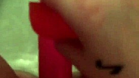 wow, watch this bbw amateur fucking a dildo in bathtub! 🛁