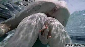 Blonde Teen's First Panties Play in Taxi Group