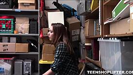 teenshoplifter com - cute alternative teen caught and banged by guard