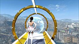 Fallout 4 brunette anime babe in sexy fashion gets hardcore drilled