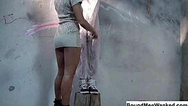 billie was tied up for some kinky femdom play with toys