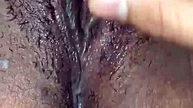 She flaunts her wet, juicy fat pussy