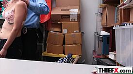 Teen Thief Penelope Reed Caught and Punished with Hard Office Cock