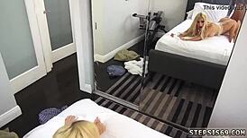 My horny chums caught masturbating with teen