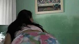 Teen Brazilian amateurs dancing funk in Portuguese style