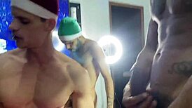 christmas orgy with big black cocks through gloryhole