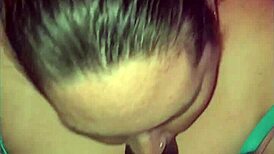 in the basement, she deepthroats big black monster cock for facial