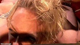 blonde milf getting rough fucked while tied up