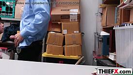 Teen Thief Penelope Reed Caught and Punished with Hard Office Cock