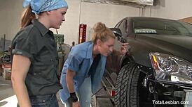 hot lesbians having wild fun in steamy action!