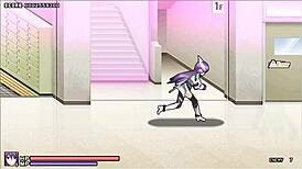 Blazing Angel as Super Hero Girl Orgasms in Filmed Hentai Game Scene