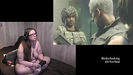 naked resident evil 3 playthrough part 4 with big ass brunette