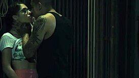 big tit teen rides dildo in anal bondage orgasm