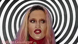 Superior blonde goddess dominates with big tits jerk off instructions