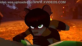 Furry pekne cucá kokot a končí!