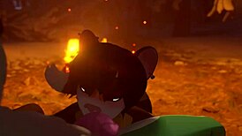 Furry sucks dick nicely and cums!