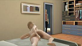 Hijastro discovers madrastra masturbating and fucks her hard, big tits milf anal in 3d anime hentai