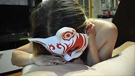 got a hard cock in her dirty mouth, and she's loving every second of it