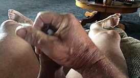 Gay solo handjob ends in slow motion cumshot