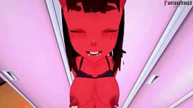 Meru the succubus enjoys individual sex