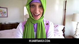 Izzy Lush in hijab breaks rules with POV blowjob