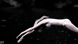 Is that supernatural sexy bikini girl swimming?