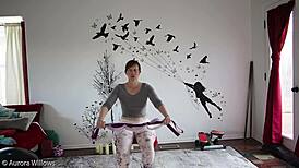 wife's yoga lesson turns into ass fetish