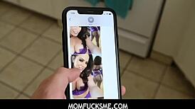 Stepmom Carmen Valentina sends nudes to stepson in POV taboo scenario