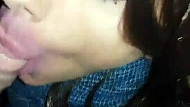 Young French Crossdresser Tries Sucking for the First Time