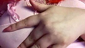 Redhead amateur with bouncing boobs and hard nipples.